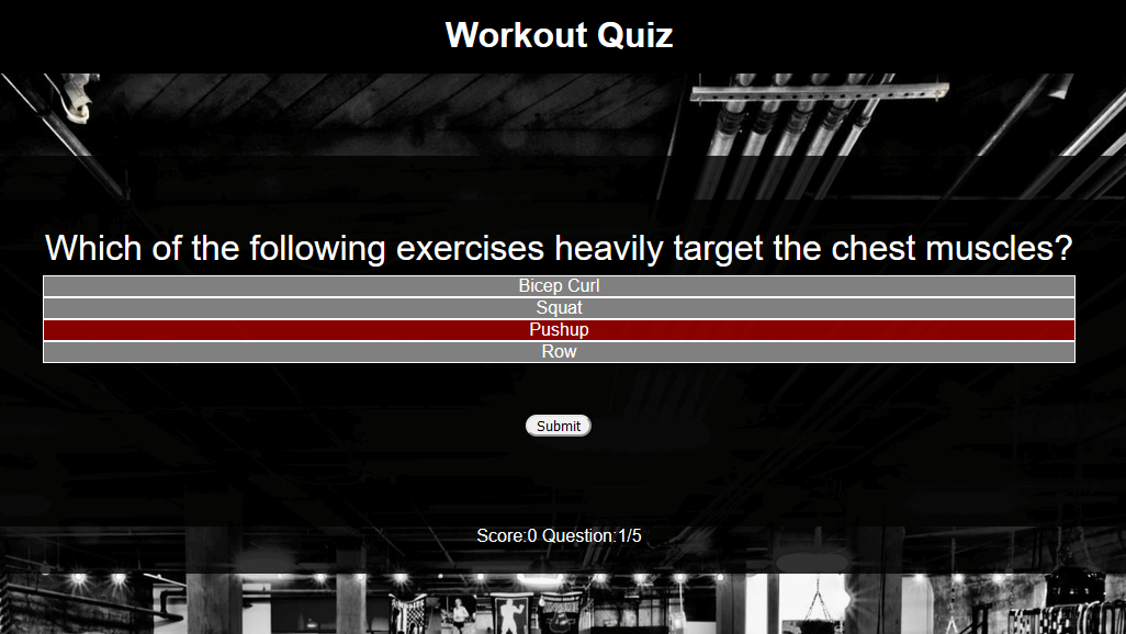 Take a workout quiz